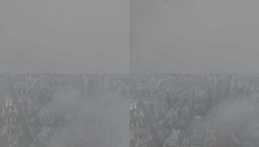 白云遮挡城市高清在线视频素材下载
