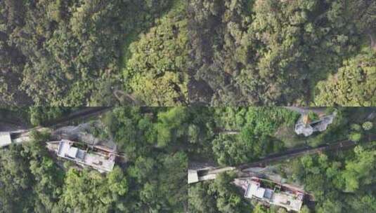 香港太平山顶建筑航拍高清在线视频素材下载