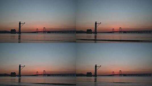 大连星海公园清晨视频高清在线视频素材下载