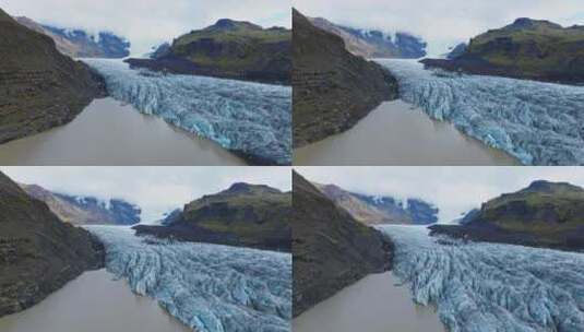 冰川航拍高清在线视频素材下载