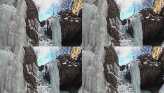 冰瀑冰层高清在线视频素材下载