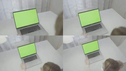 操作电脑的女学生高清在线视频素材下载