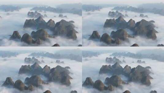 绝美桂林山水日出云海航拍中国宣传片高清在线视频素材下载