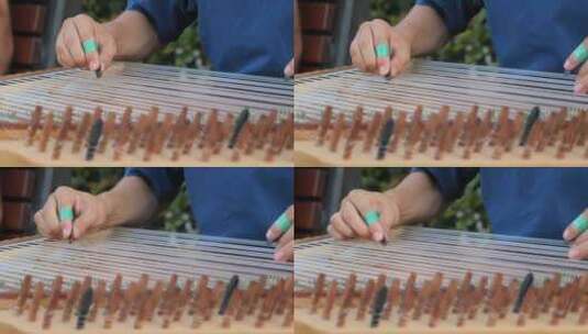 弹古筝音乐家的手高清在线视频素材下载