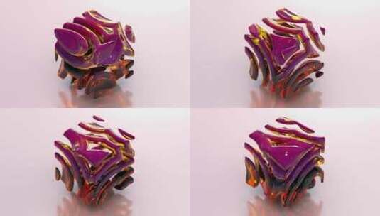 Voronoi Glass 3D Cub高清在线视频素材下载
