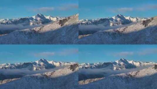 航拍雪山高清在线视频素材下载