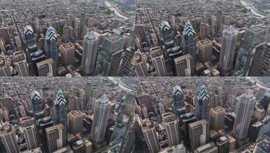 高楼大厦城市的鸟瞰图高清在线视频素材下载