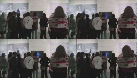 湖北省博物馆曾侯乙展厅参观人流高清在线视频素材下载