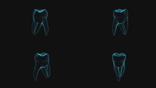 牙齿3D全息图高清在线视频素材下载