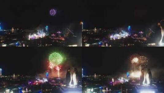 珠海长隆烟花秀三高清在线视频素材下载