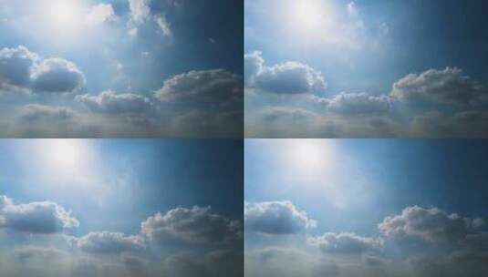 蓝天白云云朵变化延时摄影高清在线视频素材下载