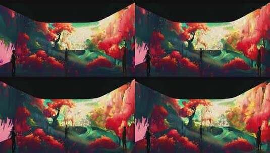 山海经-玃如沉浸式空间效果高清在线视频素材下载