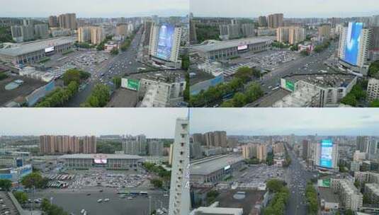 绵阳火车站航拍高清在线视频素材下载