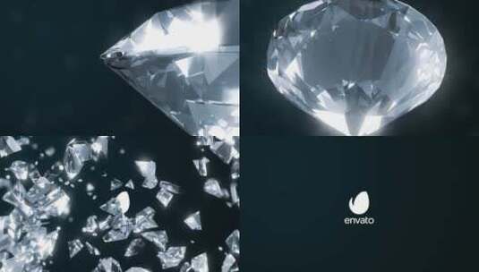 优雅缓慢钻石标志logo展示片场AE模板高清AE视频素材下载