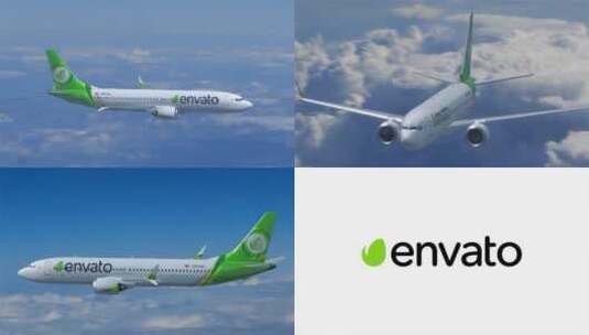 简单飞机模型天空之旅宣传动画AE模板高清AE视频素材下载