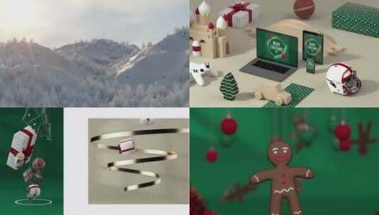 【AE模板】圣诞节日氛围动画高清AE视频素材下载