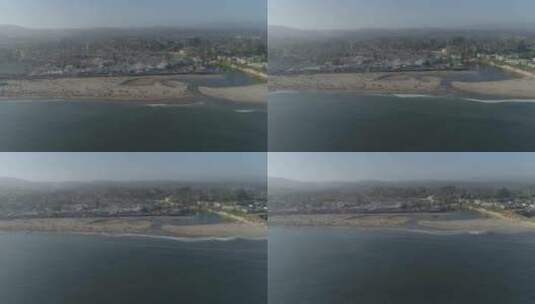 AERIAL-海滩木板路高清在线视频素材下载