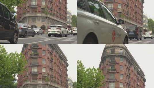 上海·武康大楼·车流·空镜头4K高清在线视频素材下载