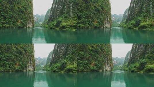 绿水青山江河峡谷自然风光高清在线视频素材下载