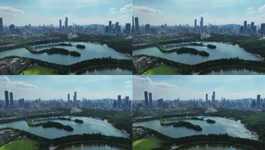 长沙烈士公园年嘉湖城市空镜高清在线视频素材下载