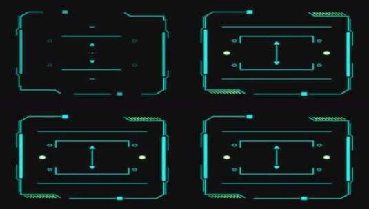 科技HUD 科技小元素 赛博朋克 虚拟数字高清在线视频素材下载