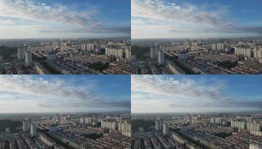 浙江台州新城商务区高楼建筑航拍高清在线视频素材下载