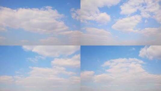 蓝色天空 蔚蓝天空 白云高清在线视频素材下载