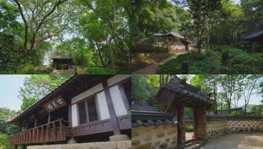 中式园林庭院古建筑高清在线视频素材下载