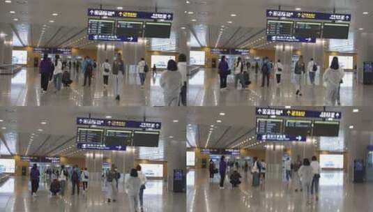 香港国际机场航站楼内场景高清在线视频素材下载