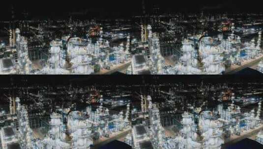 北海港发电厂夜景高清在线视频素材下载