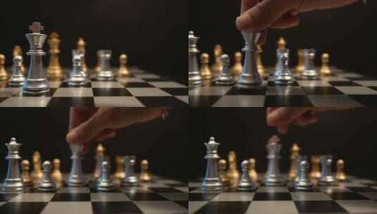 国际象棋博弈对弈高清在线视频素材下载