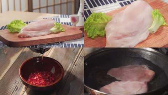 经典川菜棒棒鸡烹饪过程高清在线视频素材下载