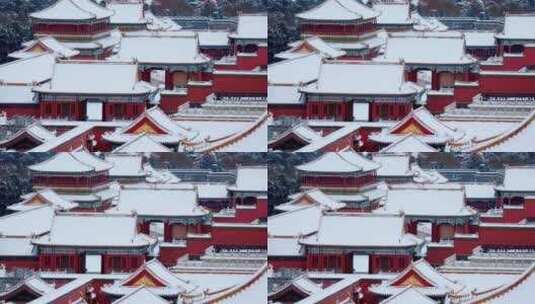 北京故宫紫禁城雪景高清在线视频素材下载