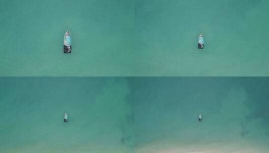 海南风光海南旅游海浪沙滩小船高清在线视频素材下载