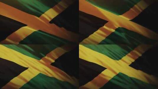 牙买加国旗挥舞-4K高清在线视频素材下载