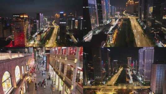 万达汉街总部国际夜景高清在线视频素材下载