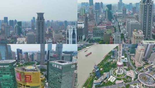 上海市外滩陆家嘴黄浦江东方明珠塔上海中心高清在线视频素材下载