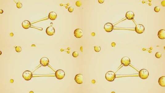金色水珠细胞保湿精华因子高清在线视频素材下载