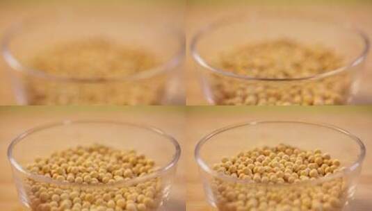 玻璃碗装黄豆 (1)高清在线视频素材下载