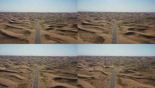 沙漠公路航拍视频素材高清在线视频素材下载
