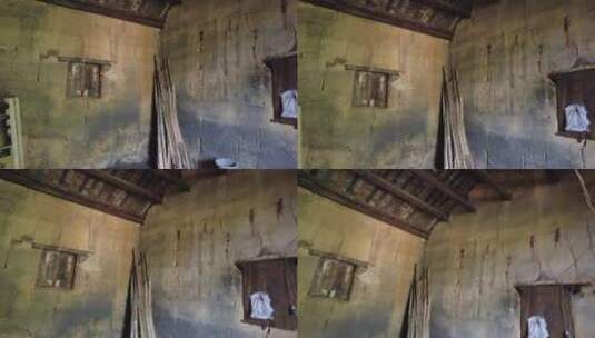 湘南农村老房子旧居泥墙1高清在线视频素材下载
