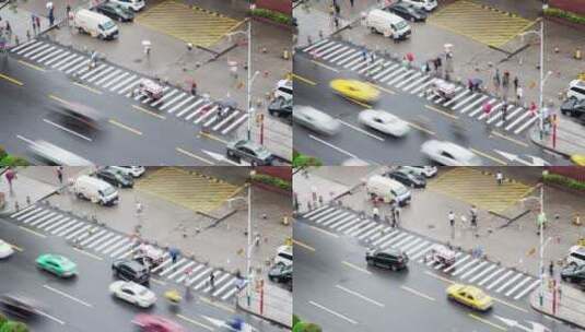 雨天下的广州道路高清在线视频素材下载