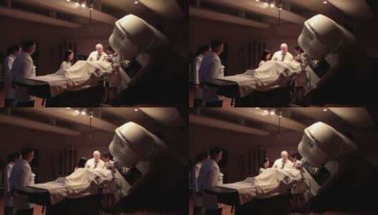 一名脑癌患者接受立体定向放射手术高清在线视频素材下载