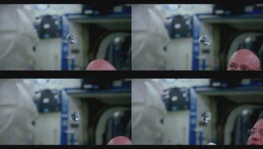 宇航员在太空无重量环境中展示水和液体的特性高清在线视频素材下载