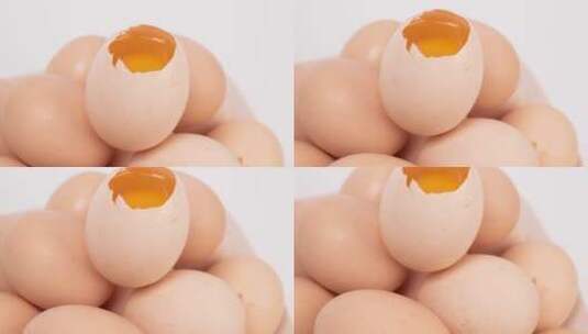 新鲜土鸡蛋4k视频滑轨平移高清在线视频素材下载