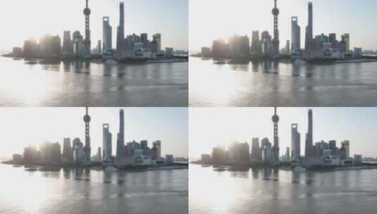 上海日出航拍高清在线视频素材下载