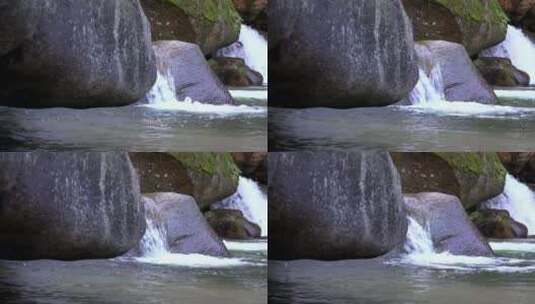 水流和岩石高清在线视频素材下载