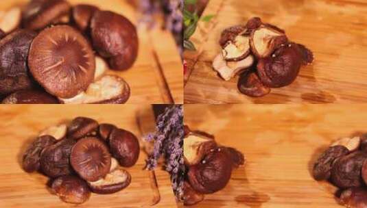 【镜头合集】蘑菇肉质增鲜食材高清在线视频素材下载