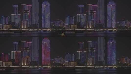 索尼FX3武汉江滩城市夜景高清在线视频素材下载