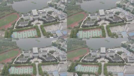 南京三江学院航拍素材高清在线视频素材下载
